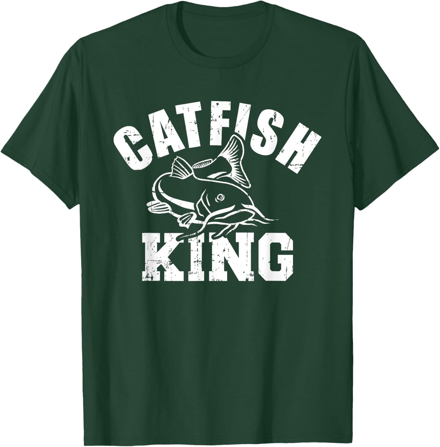 Catfish King Fishing T-Shirt - T-Shirt | Forest
