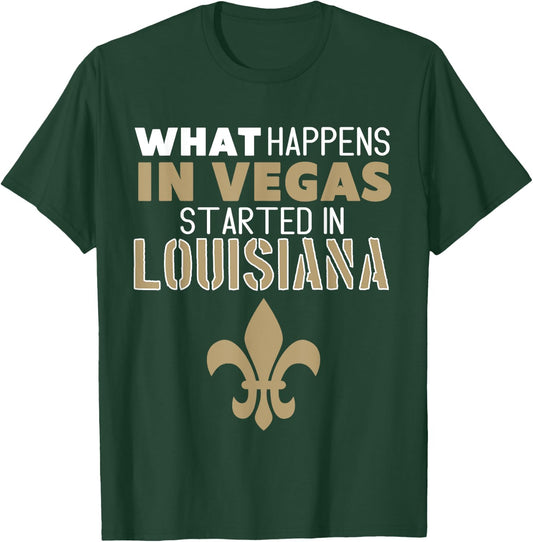 Louisiana Fan, Fleur De Lis, New Orleans, Black and Gold T-Shirt - T-Shirt | Forest