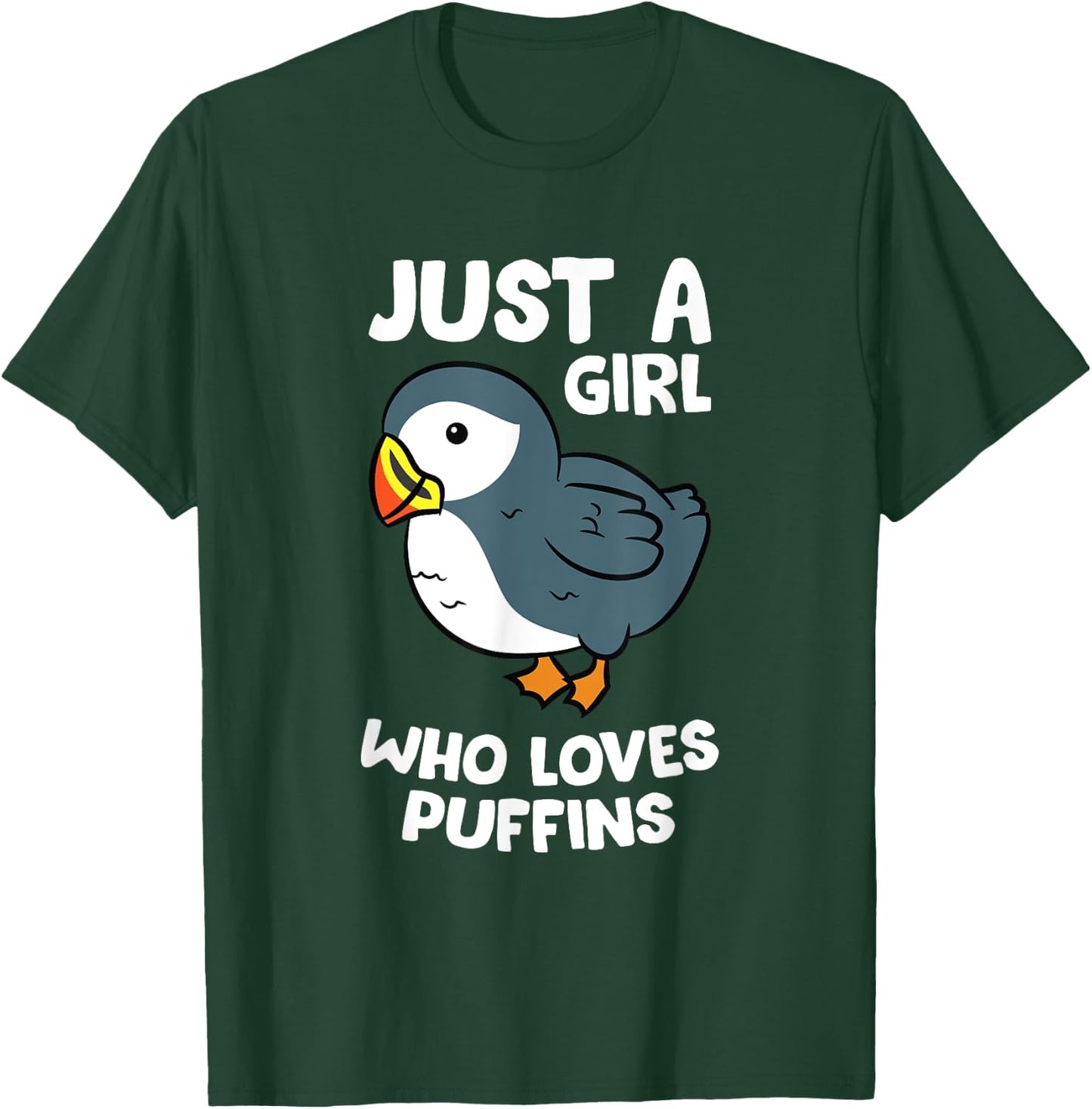 Just a Girl Who Loves Puffins Iceland Seabird Love Puffins T-Shirt - T-Shirt | Forest