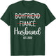 Boyfriend Fiancé Husband Just Married Est 2025 Groom Wedding T-Shirt - T-Shirt | Forest