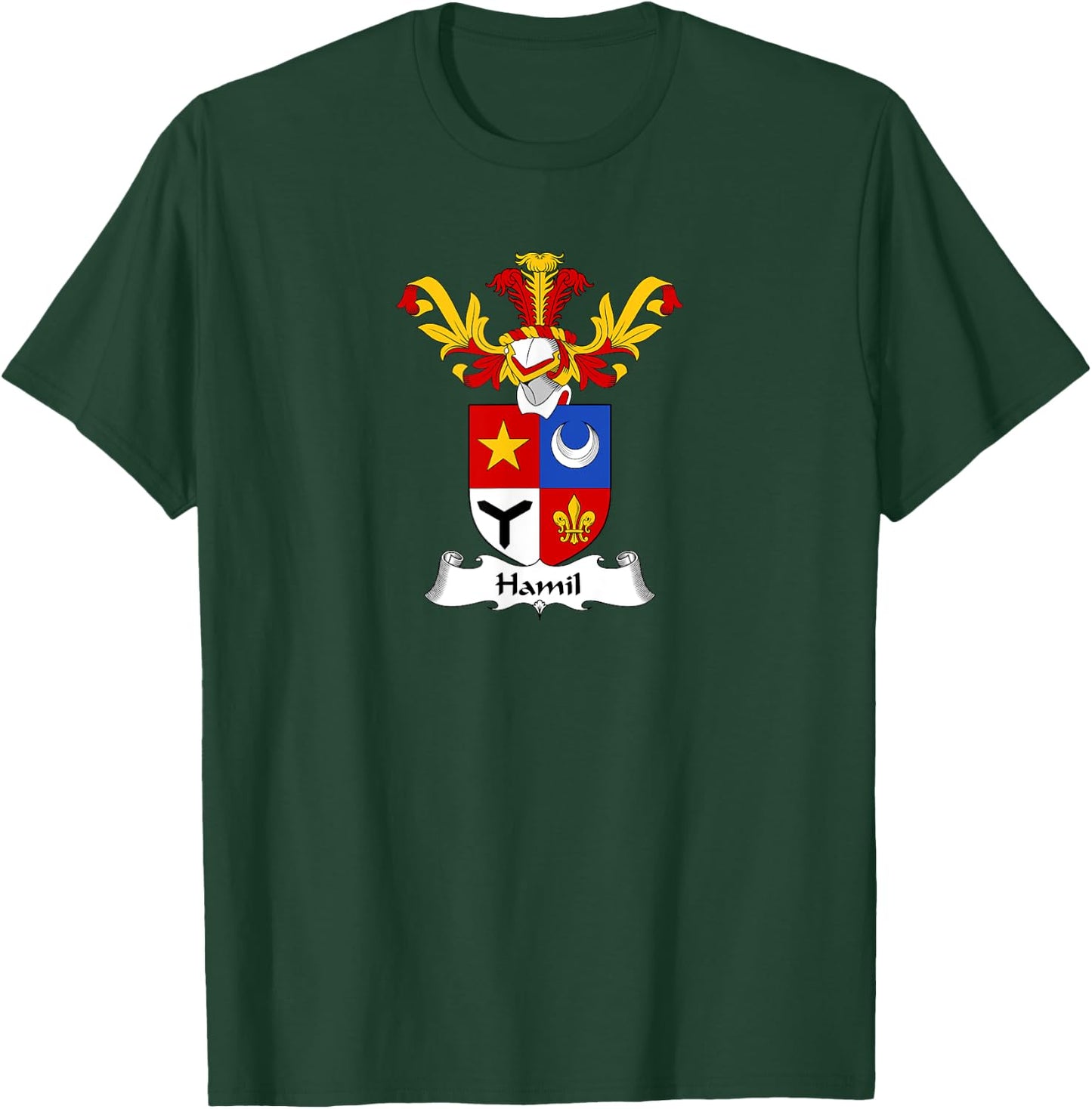 Hamil Coat of Arms - Family Crest T-Shirt - T-Shirt | Forest