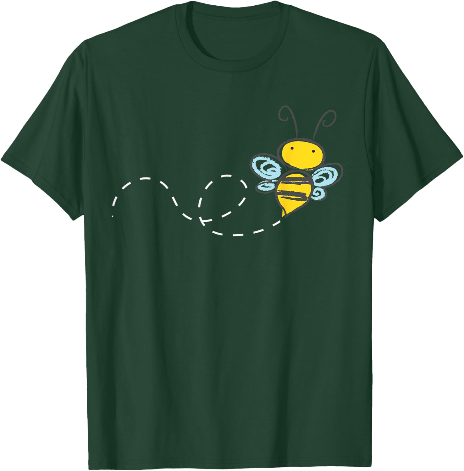 Bee Cartoon Bumble Honey Buzz Sketch Yellow T-Shirt - T-Shirt | Forest