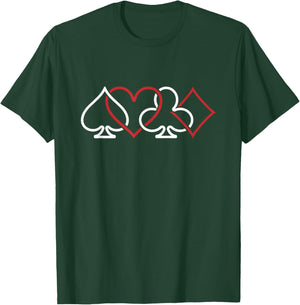 Poker Cards Gambler Texas Holdem - Gambling Poker T-Shirt - T-Shirt | Forest