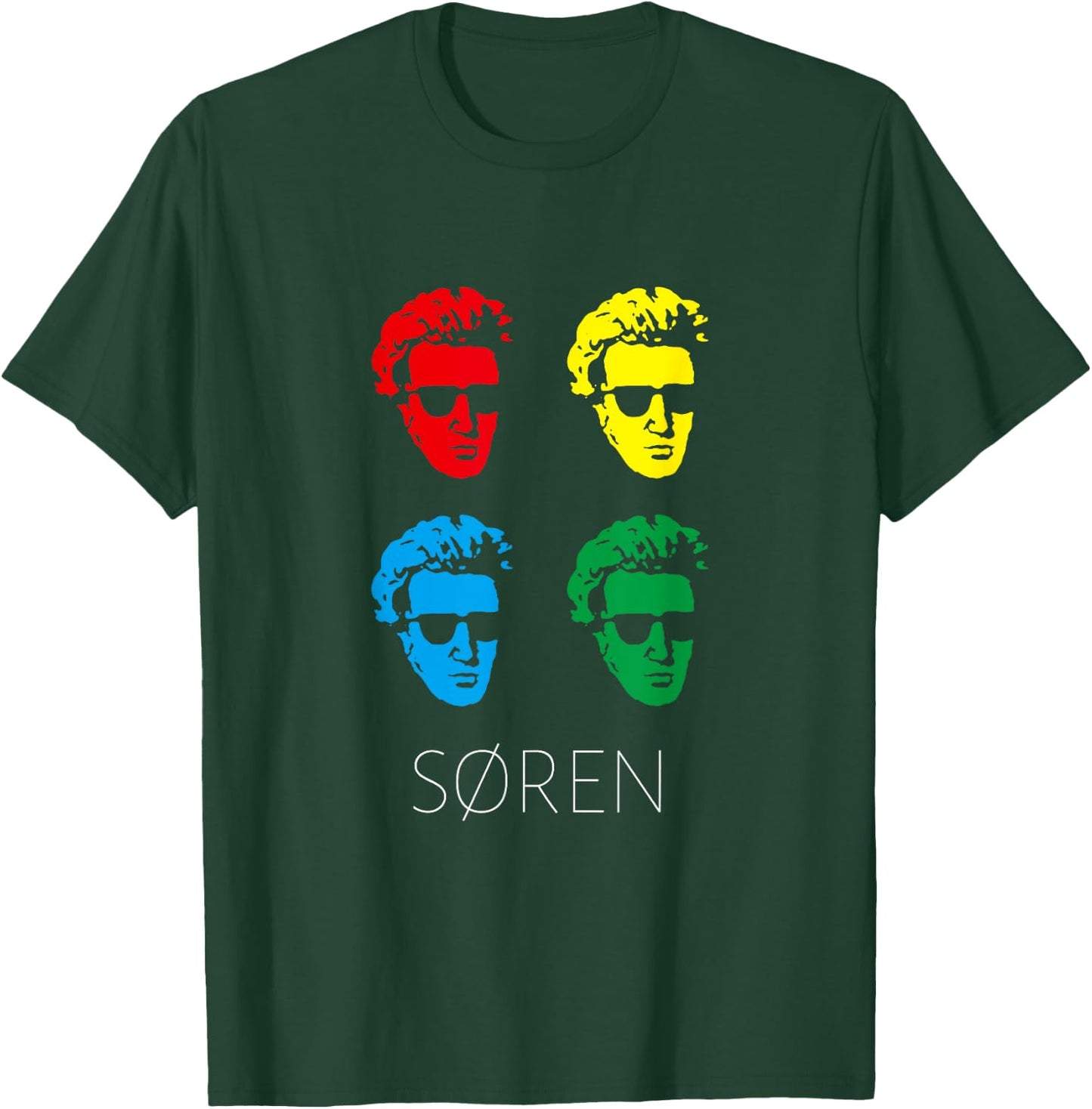 Soren Kierkegaard Pop Art Philosopher T-Shirt - T-Shirt | Forest
