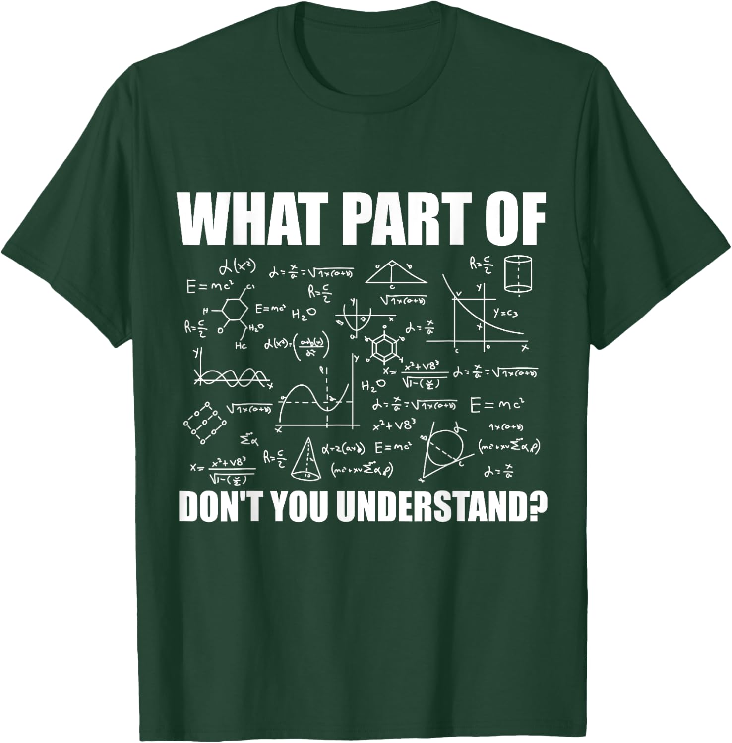 What Part Of Don't You Understand | Funny Math Teacher Gift T-Shirt - T-Shirt | Forest