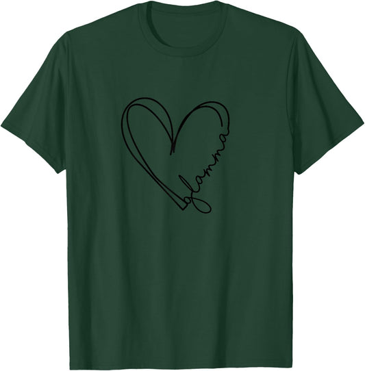 Grandparents by Kara.Og Glamma Shirt | Glam-ma Shirt | Grandparent's Day T-Shirt - T-Shirt | Forest