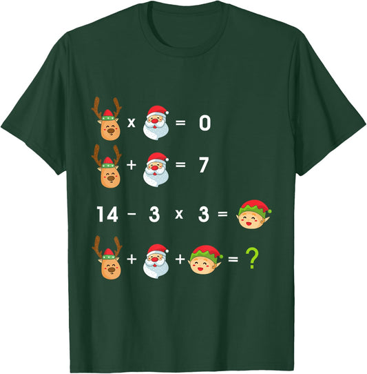 Order of Operations Quiz Funny Math Teacher Christmas Gift T-Shirt - T-Shirt | Forest