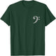 Bass Clef (Vintage Gray Left) Bassist Bass Player T-Shirt - T-Shirt | Forest
