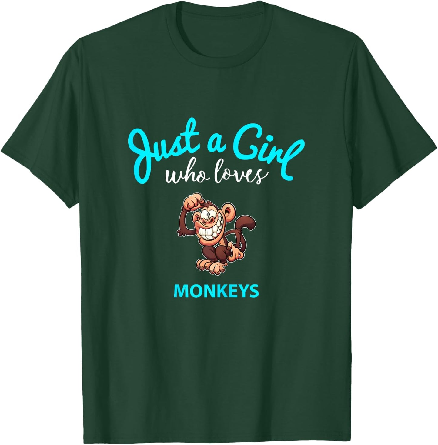 Monkey Shirt for Girls | Children's Monkey T-Shirt - T-Shirt | Forest