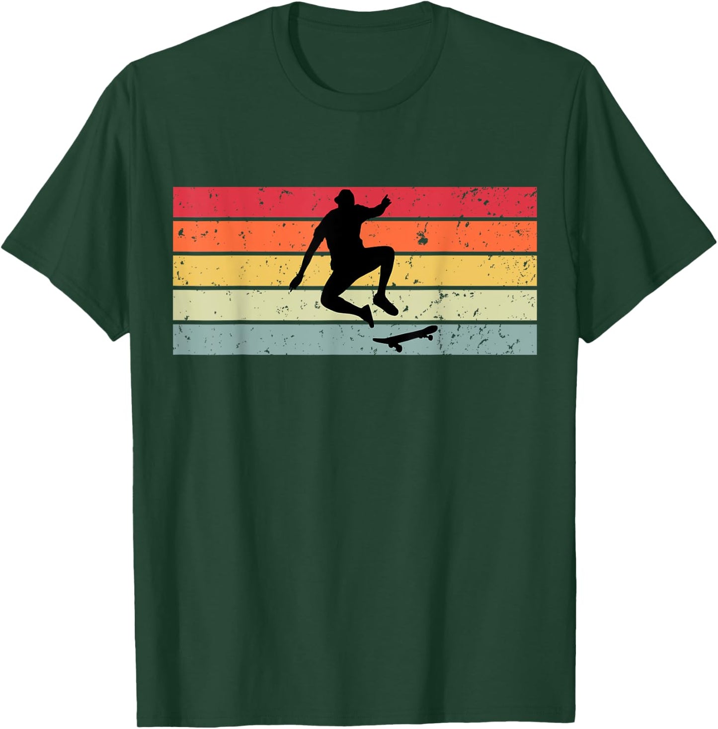 Skaters Having Fun Retro Sunset Skateboard Gift Teen Skaters T-Shirt - T-Shirt | Forest