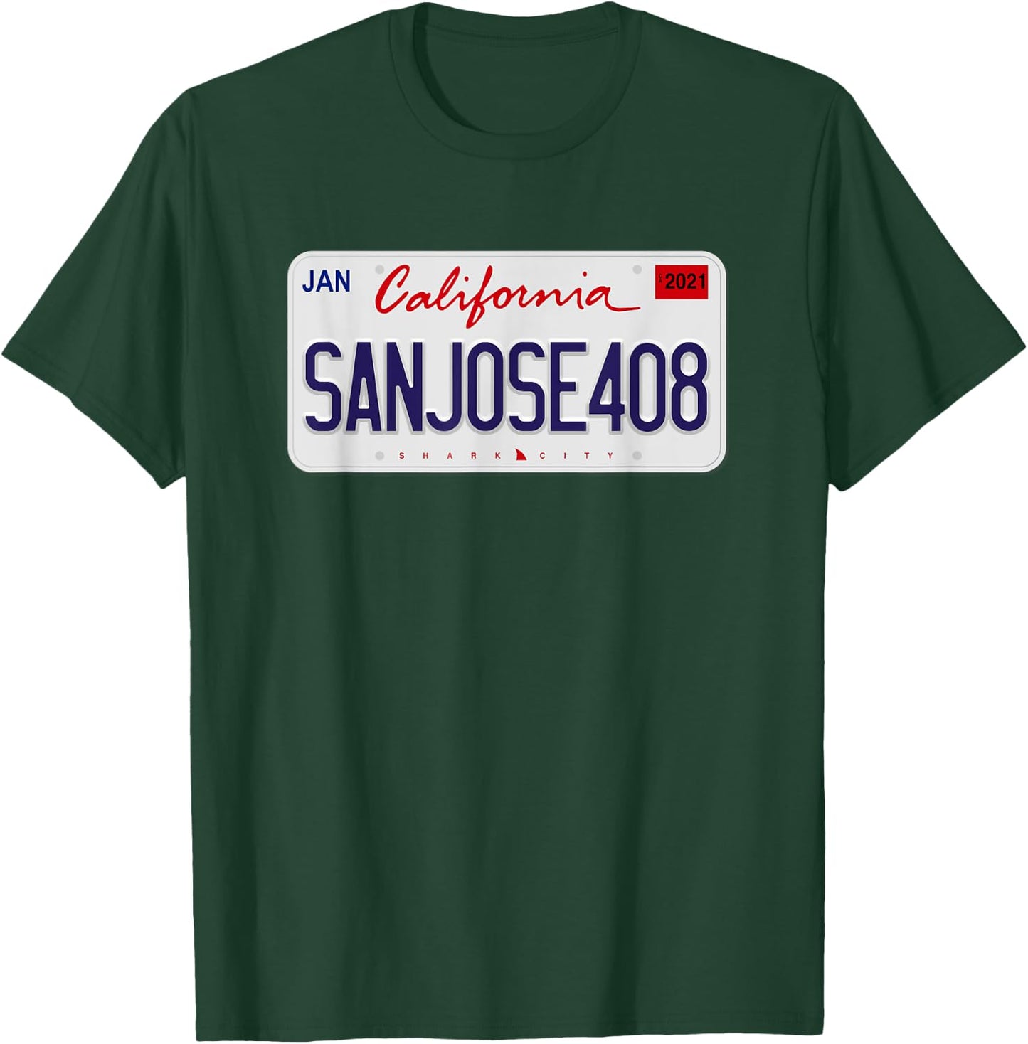 San Jose 408 Shirt, Shark City,Hella San Jose, Shark Tank SJ T-Shirt - T-Shirt | Forest