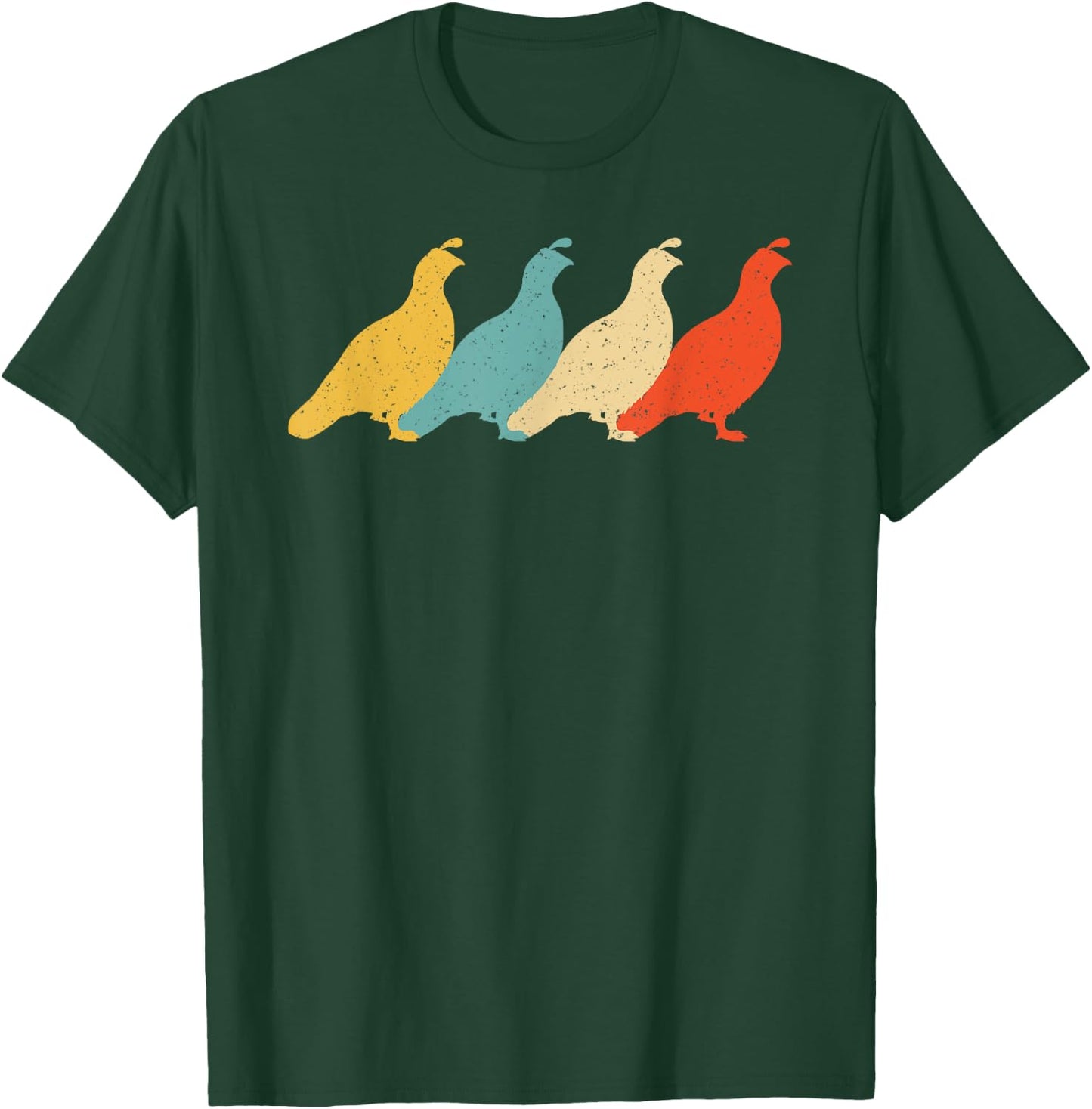 Partridge Vintage Retro Bird Quail Grouse Lover 60s 70s Gift T-Shirt - T-Shirt | Forest