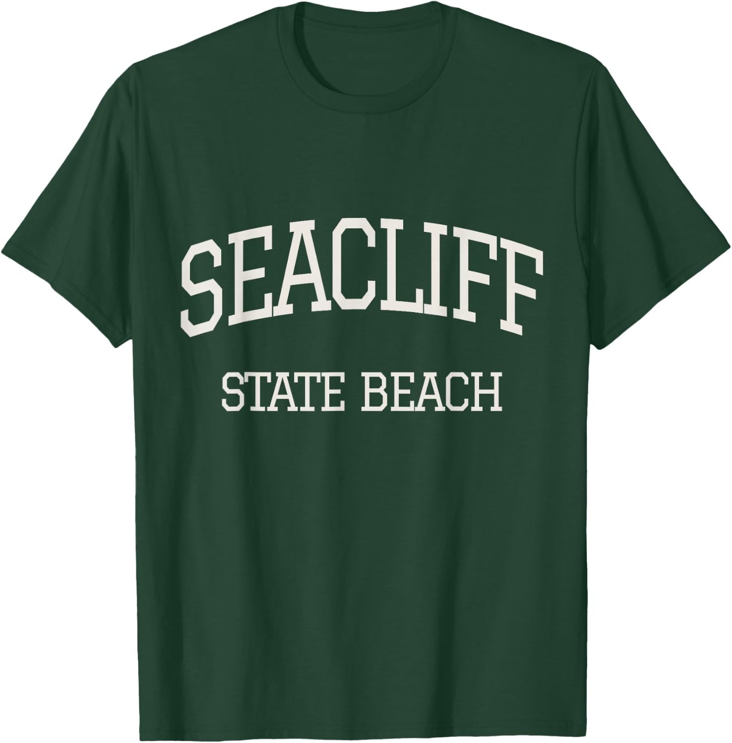 Vintage Seacliff State Beach Monterey CA California Coast T-Shirt - T-Shirt | Forest