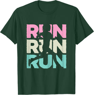 Retro RUN Runner Jogger Marathon Vintage for Girls Women T-Shirt - T-Shirt | Forest