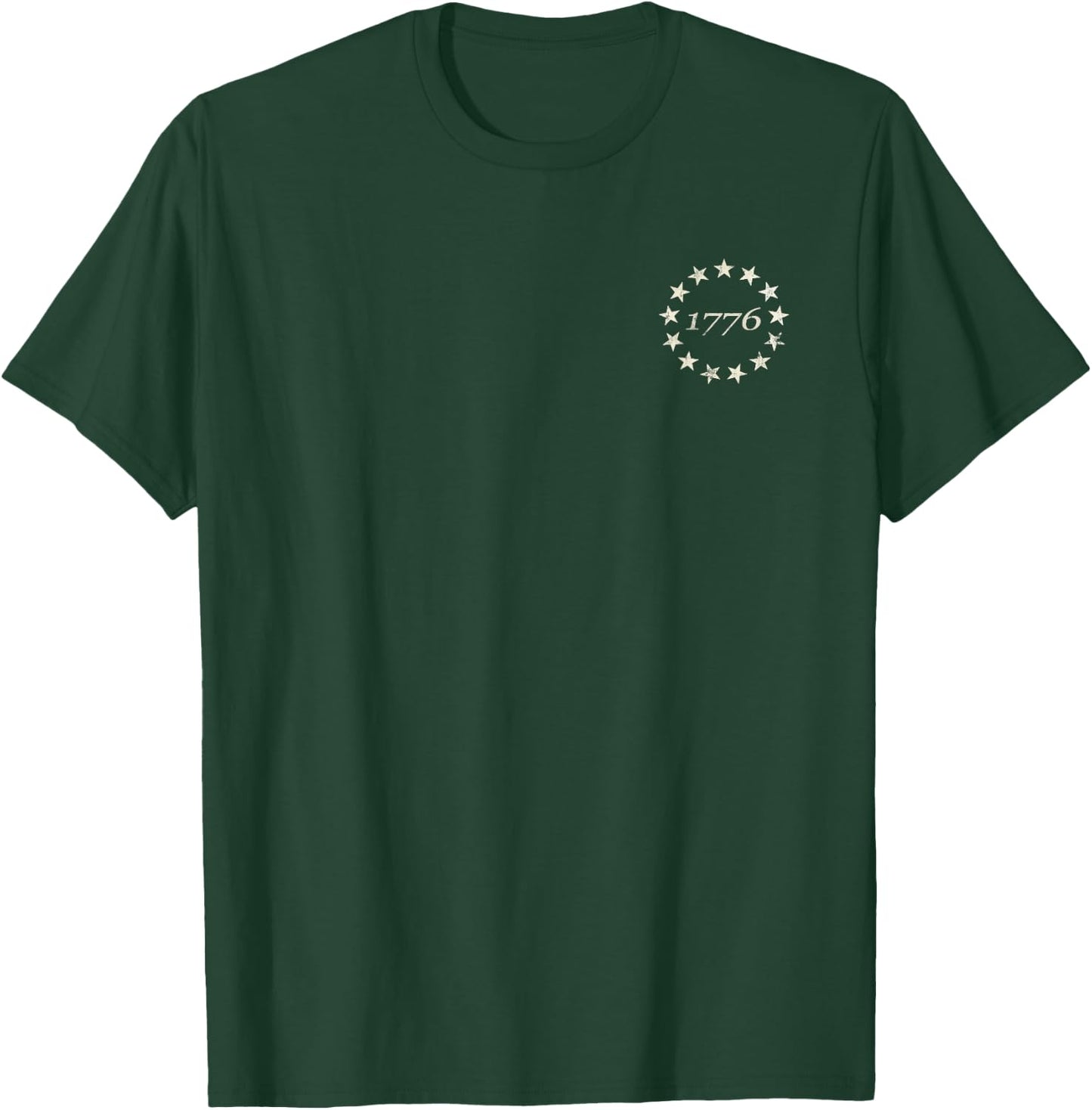 13 Star Flag Betsy Ross Distressed American Flag 1776 T-Shirt - T-Shirt | Forest