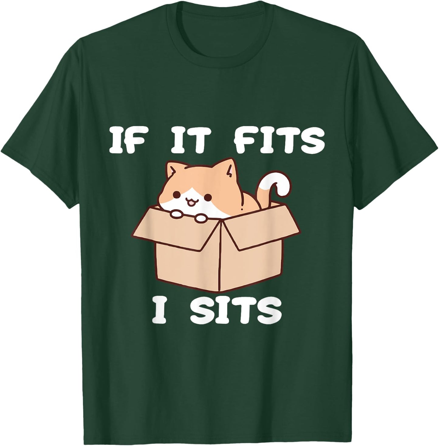 If It Fits I Sits Funny Cat Meme Women T-Shirt - T-Shirt | Forest