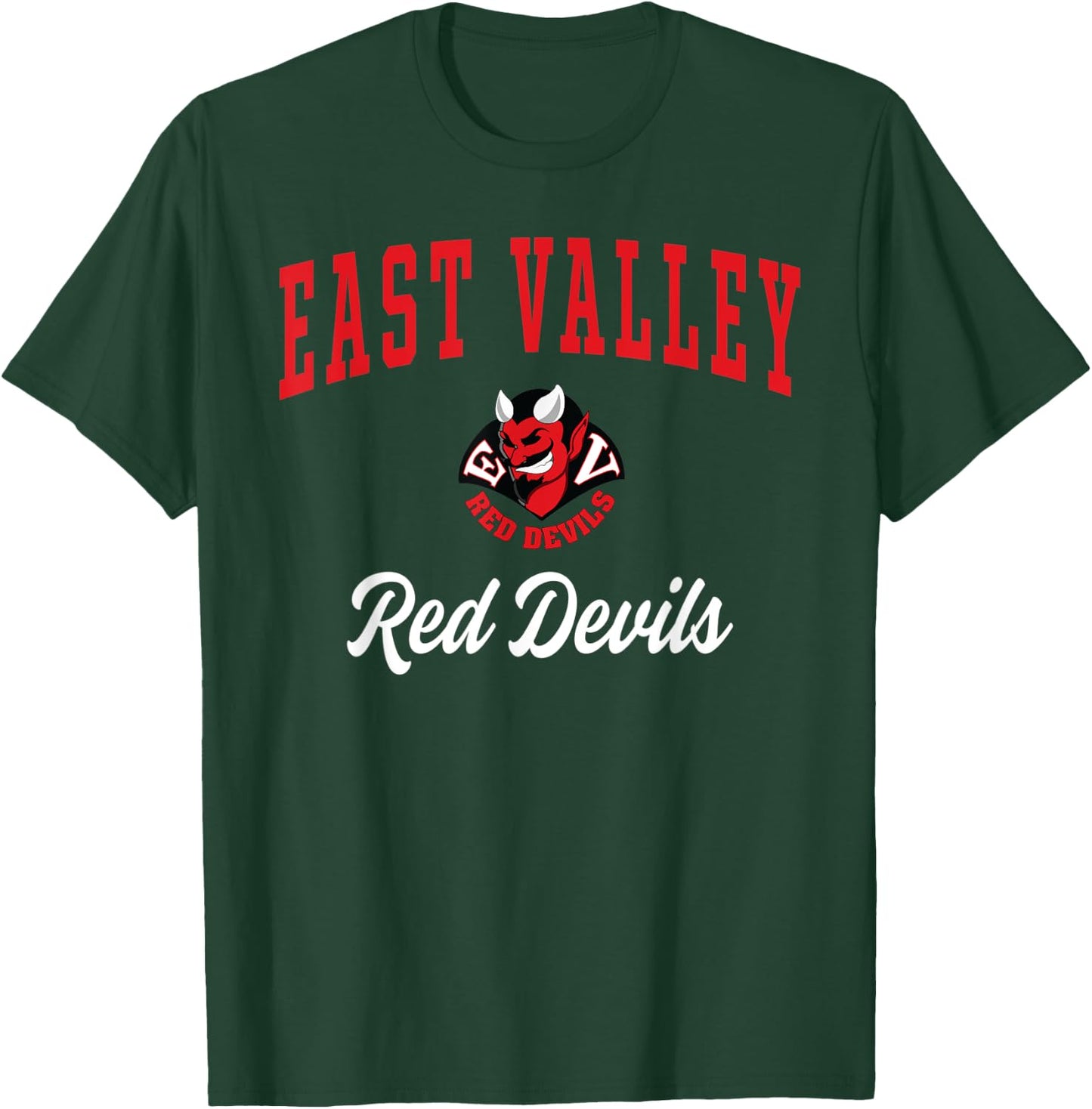 East Valley High School Red Devils T-Shirt - T-Shirt | Forest
