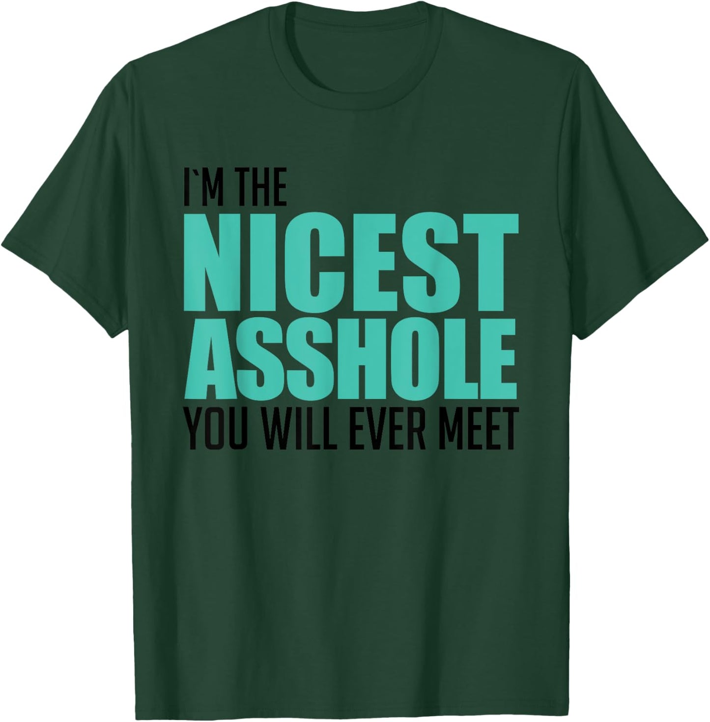 I'm The Nicest Asshole You'll Ever Meet Sarcastic Gift T-Shirt - T-Shirt | Forest