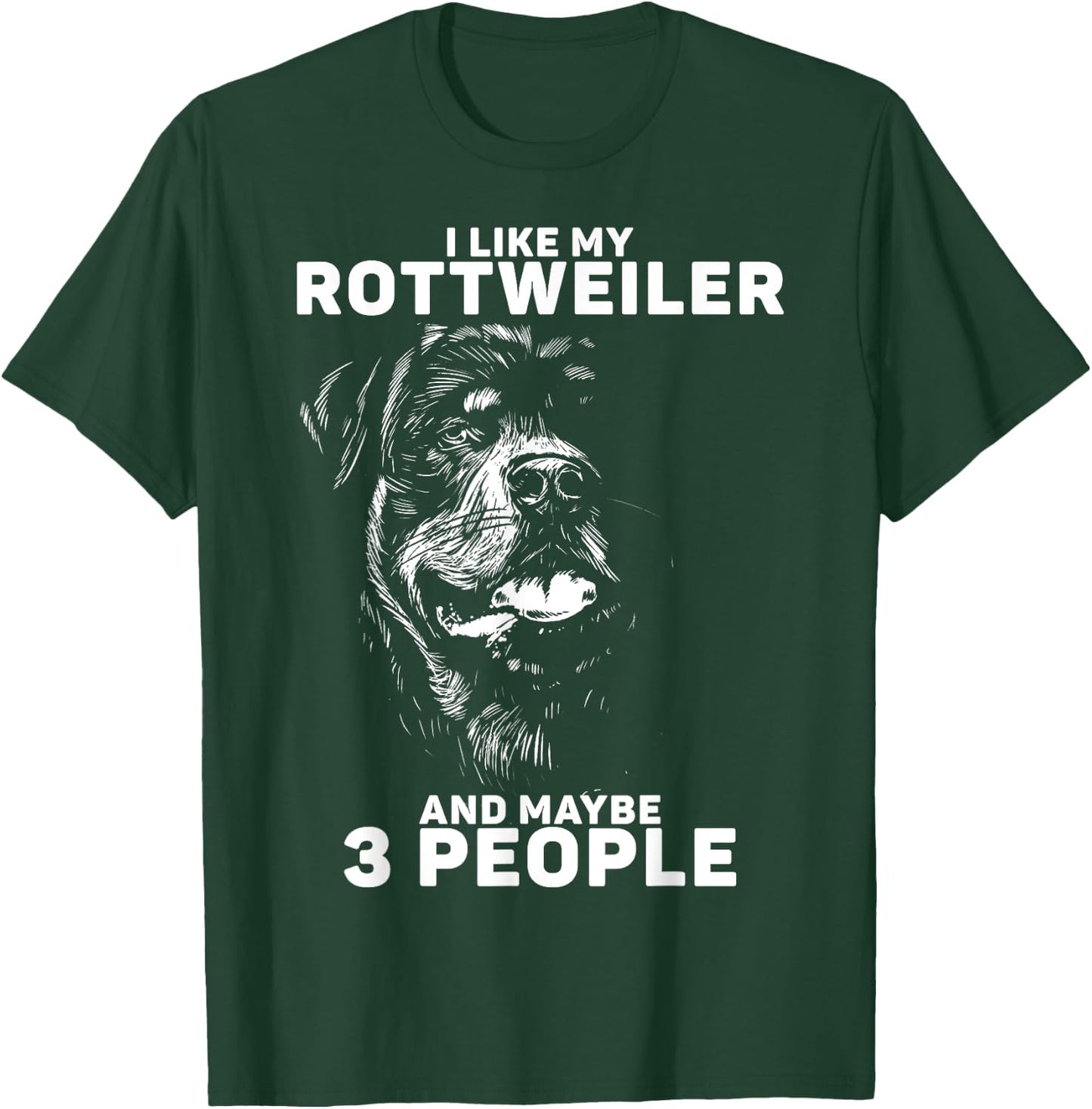 Rottweiler Rottie I Like Love Dog T-Shirt - T-Shirt | Forest