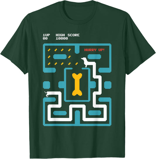 8 Bit Pixel Arcade Gaming Dachshund Dog 80s Retro Gamer Men Women Girls Kids T-Shirt - T-Shirt | Forest