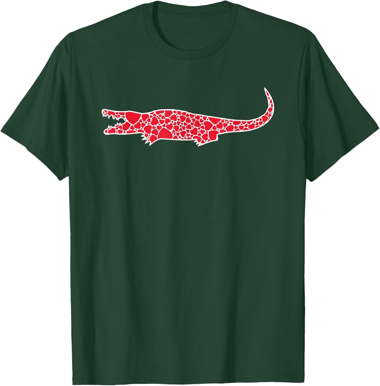 Gharial Hearts Valentine's Day Gavial Animal Lover Girl Gift T-Shirt - T-Shirt | Forest