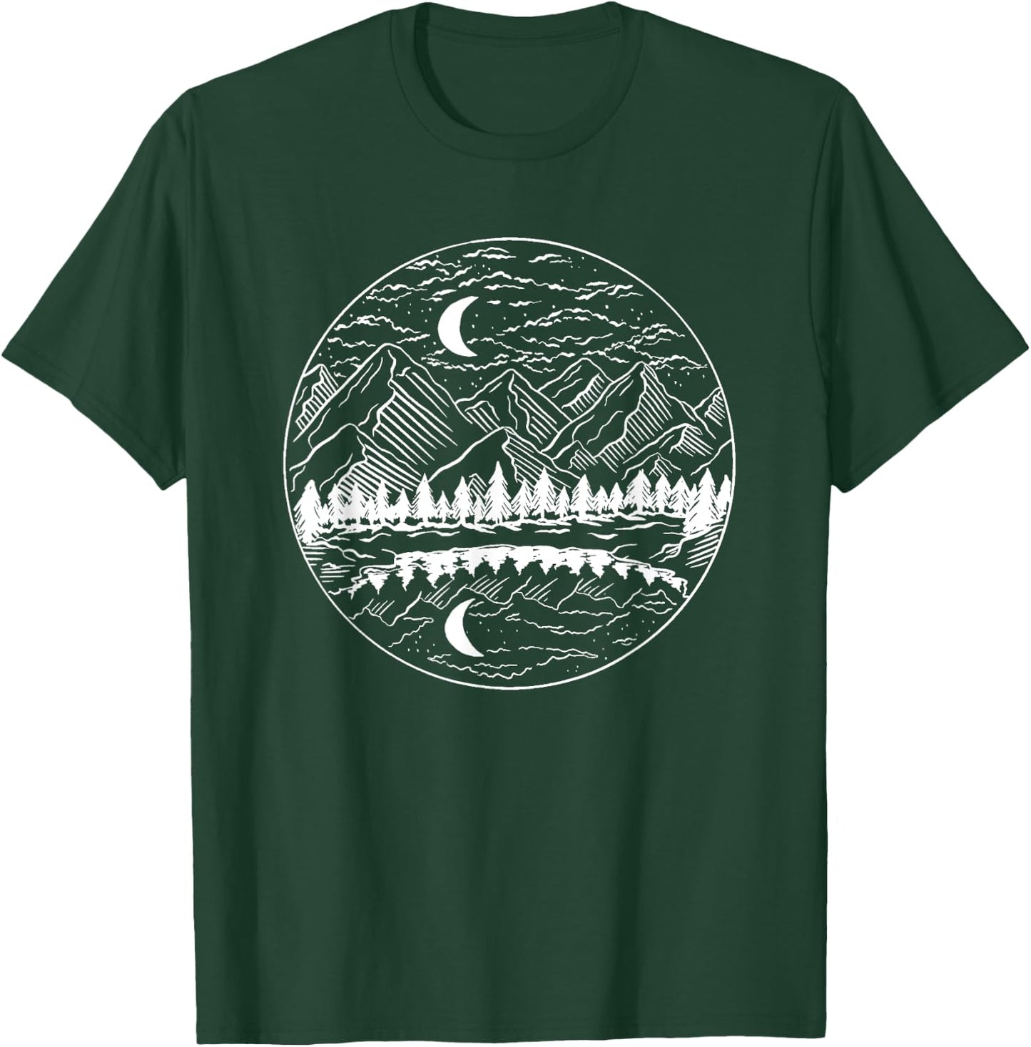Hiking Camping Nature Outdoor Mountains Hiker Camper Gift T-Shirt - T-Shirt | Forest