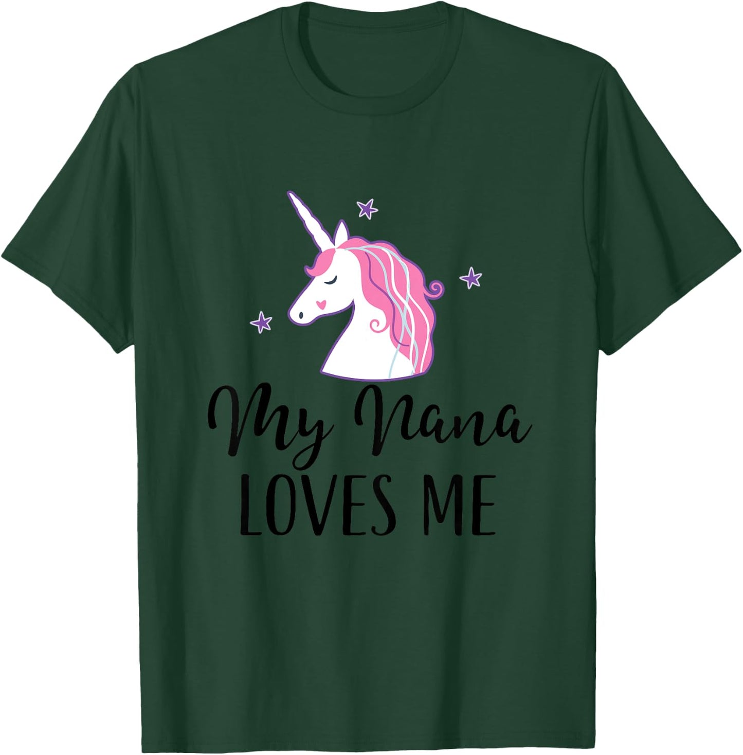 My Nana Loves Me Girl Unicorn T-Shirt - T-Shirt | Forest