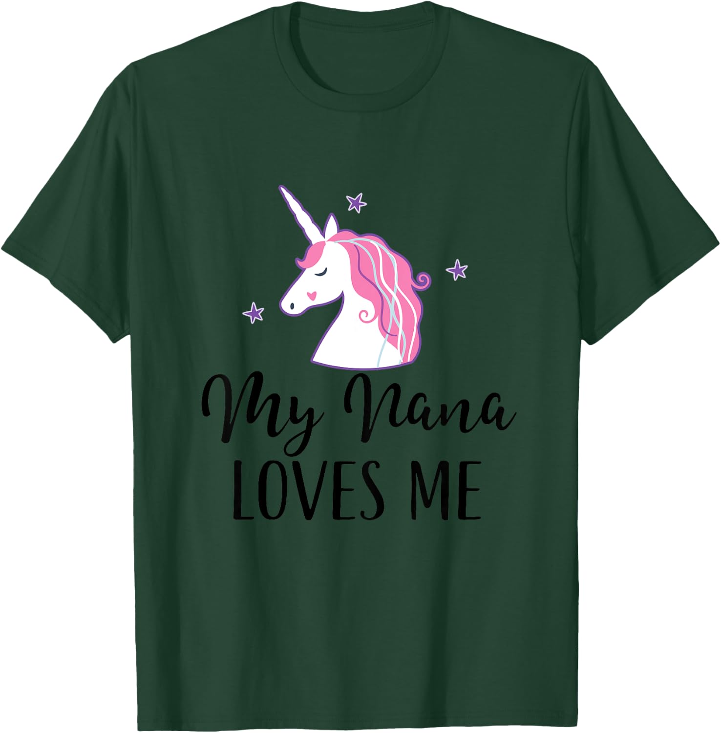 My Nana Loves Me Girl Unicorn T-Shirt - T-Shirt | Forest