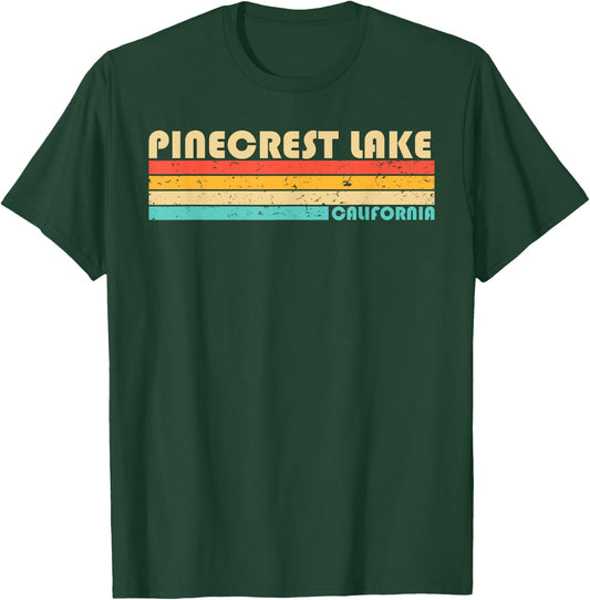 PINECREST LAKE CALIFORNIA Funny Fishing Camping Summer Men Women Kids T-Shirt - T-Shirt | Forest