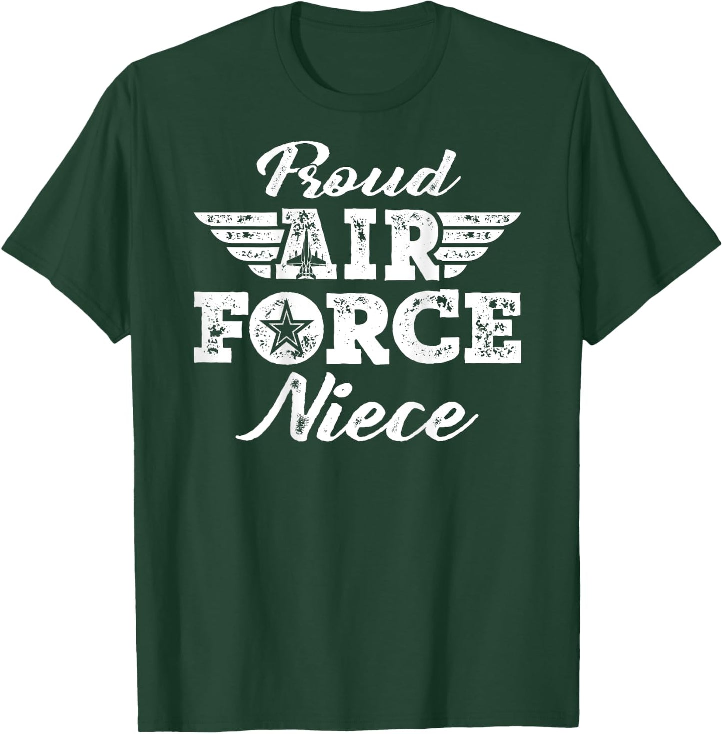 Proud US Air Force Niece - Wings Pride Military Family Gifts T-Shirt - T-Shirt | Forest