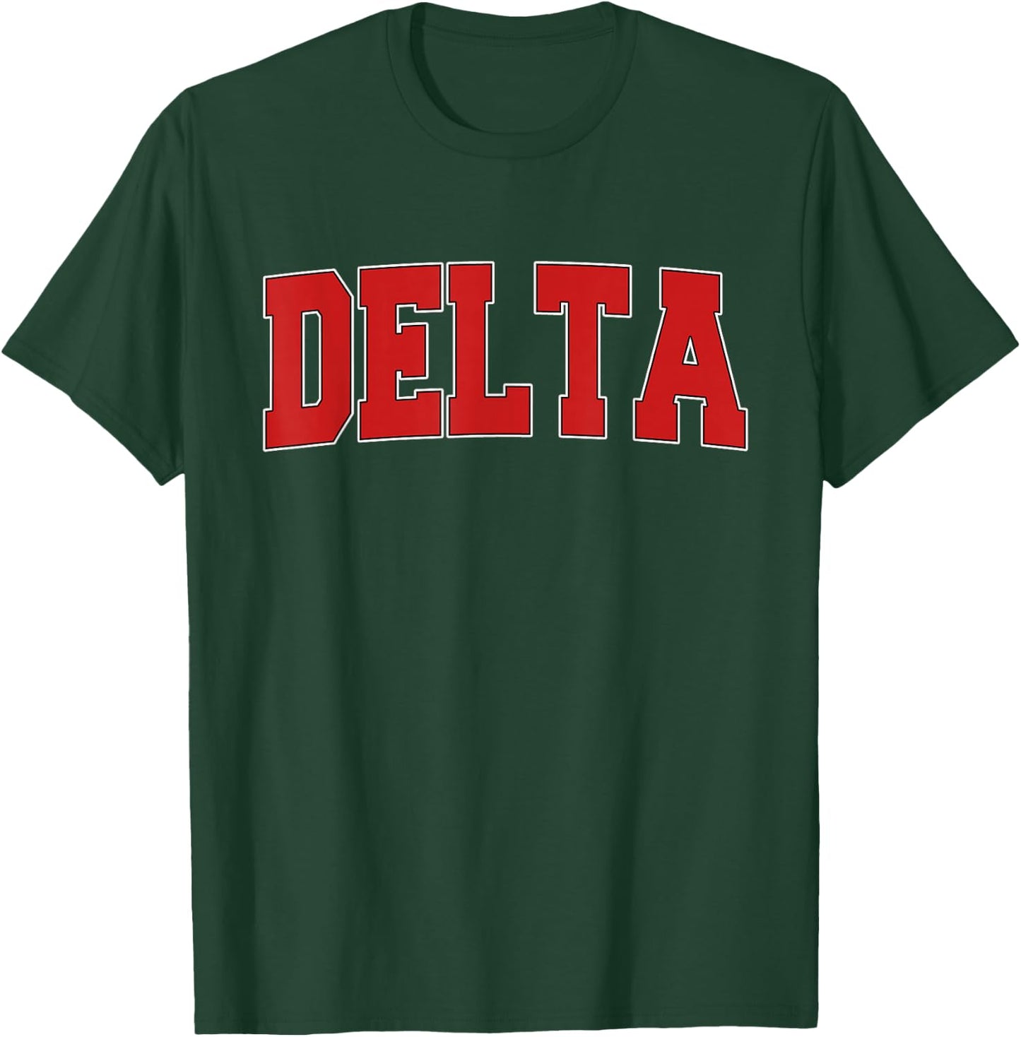 Delta Canada Varsity Style Vintage Retro Canadian Sports T-Shirt - T-Shirt | Forest