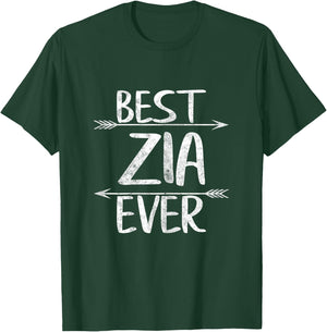 Best Zia Ever Shirt Funny Italian Auntie Mother's Day T-Shirt - T-Shirt | Forest