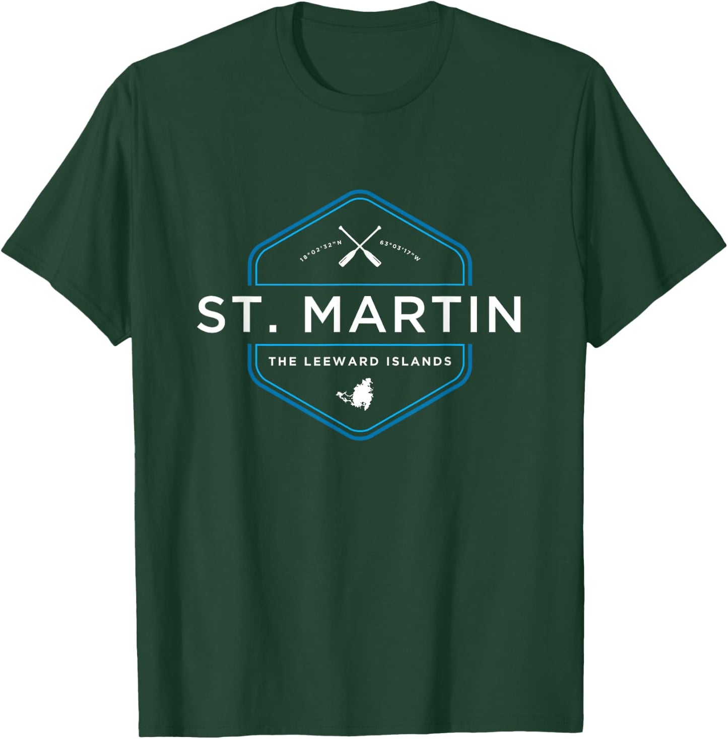 St. Martin Maarten Beach Graphic T-Shirt - T-Shirt | Forest