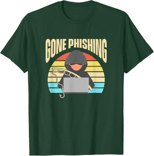 Retro Hacker Gone Phishing T-Shirt - T-Shirt | Forest