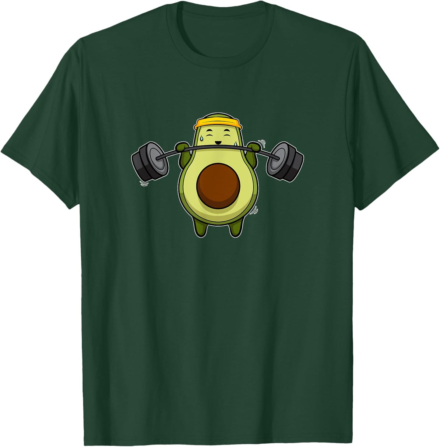 Funny Avocado Weight Lifting Gym Fitness Workout T-Shirt - T-Shirt | Forest