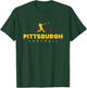 Pittsburgh Baseball Vintage Minimalist Retro Baseball Lover T-Shirt - T-Shirt | Forest