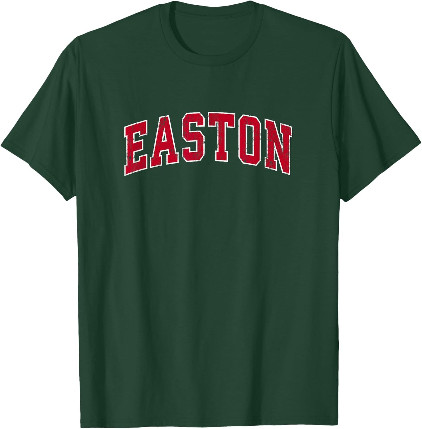 Easton Connecticut CT Vintage Sports Design Red Design T-Shirt - T-Shirt | Forest