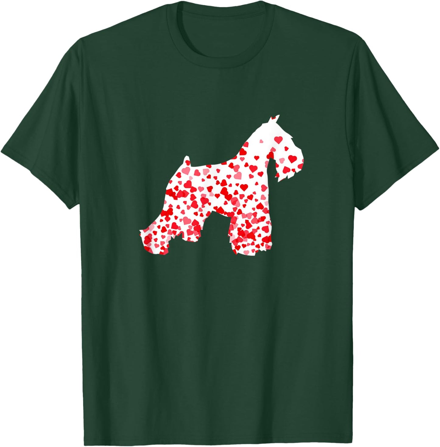 Miniature Schnauzer Heart Dog Valentine's Day T-Shirt - T-Shirt | Forest