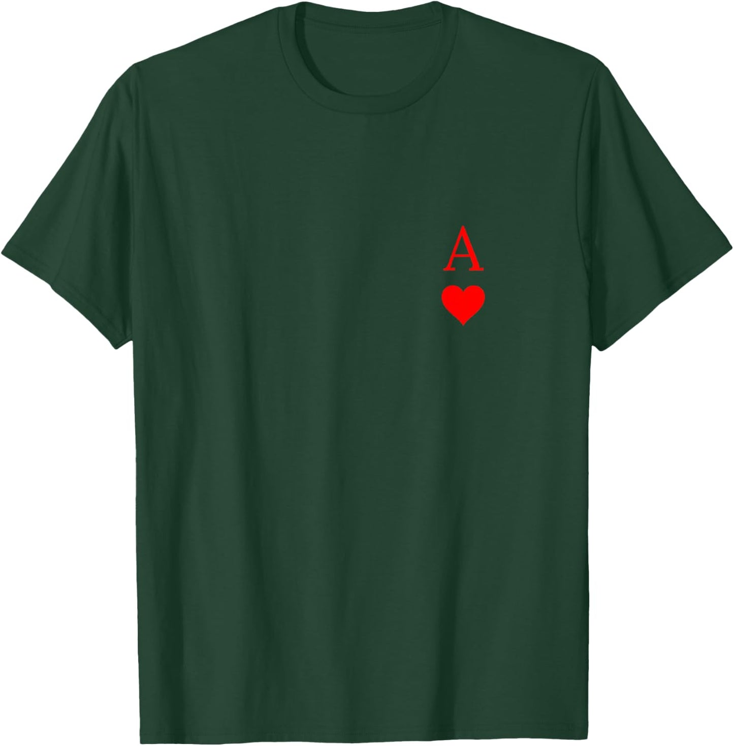 Ace of Hearts Playing Card Symbol and Letter T-Shirt - T-Shirt | Forest