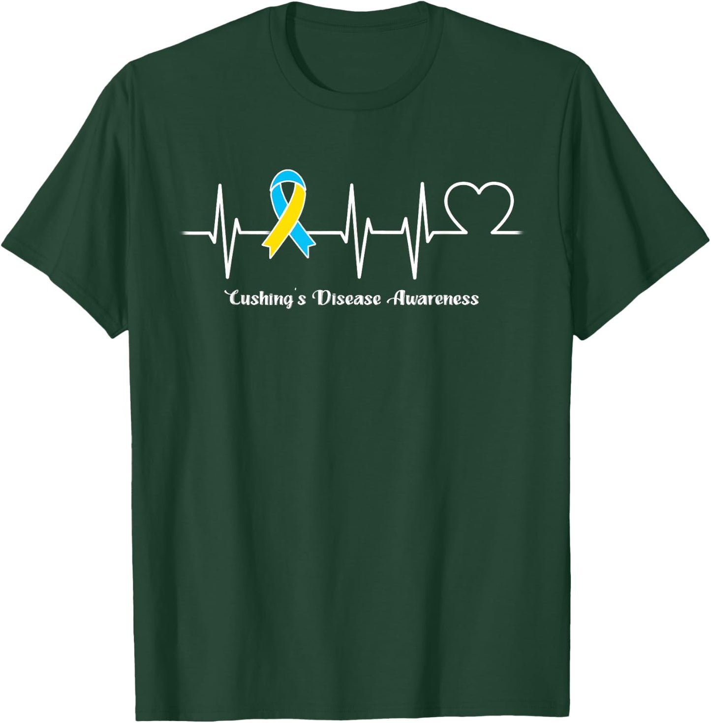 Heartbeat Cushing's Disease Warrior T-Shirt - T-Shirt | Forest