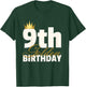 9th Golden Birthday Year Age Crown T-Shirt - T-Shirt | Forest