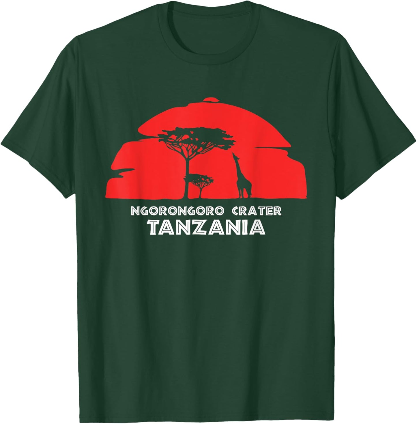 Ngorongoro Crater, Tanzania Africa Safari Girrafe T-Shirt - T-Shirt | Forest