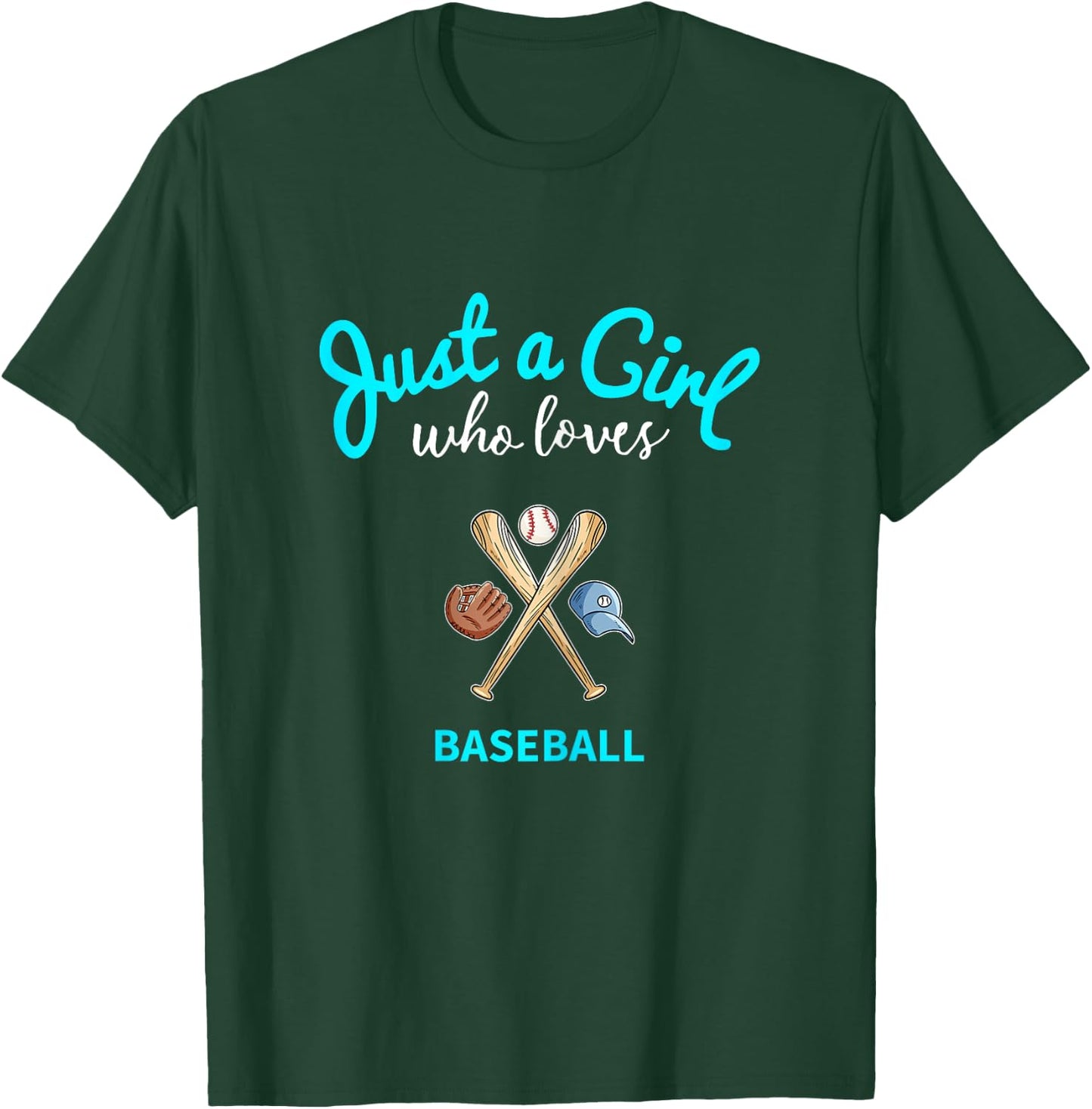 Baseball Shirt for Girls | Kids Baseball T-Shirt - T-Shirt | Forest