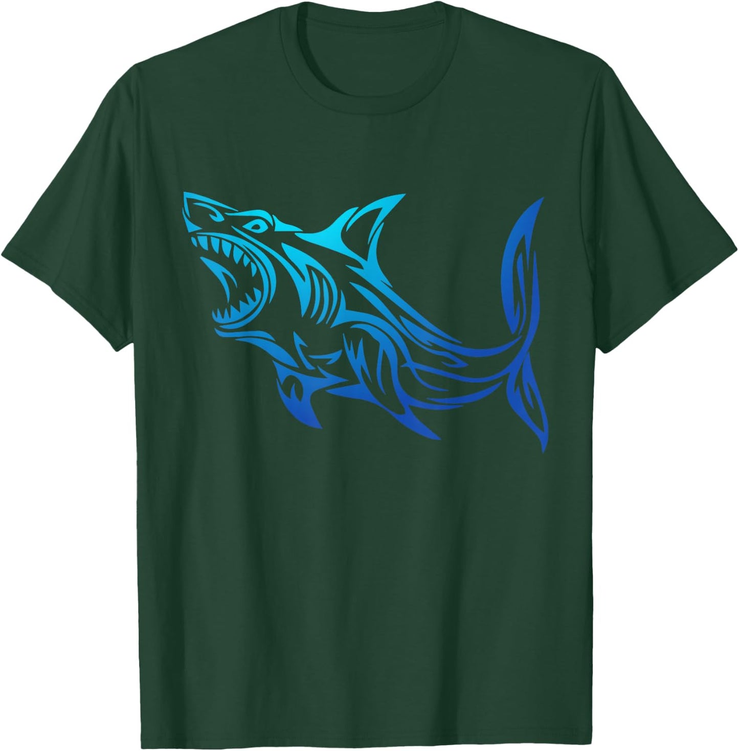 Hawaii Tribal Style Shark for Hawaiian beach lover Cool Men Women Kids T-Shirt - T-Shirt | Forest