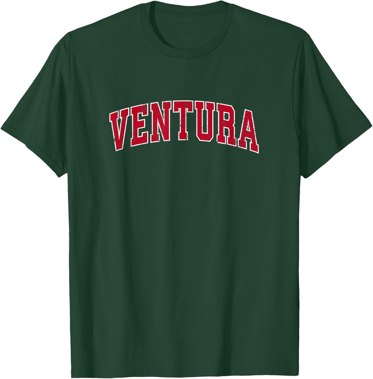 Ventura California CA Vintage Sports Design Red Design T-Shirt - T-Shirt | Forest