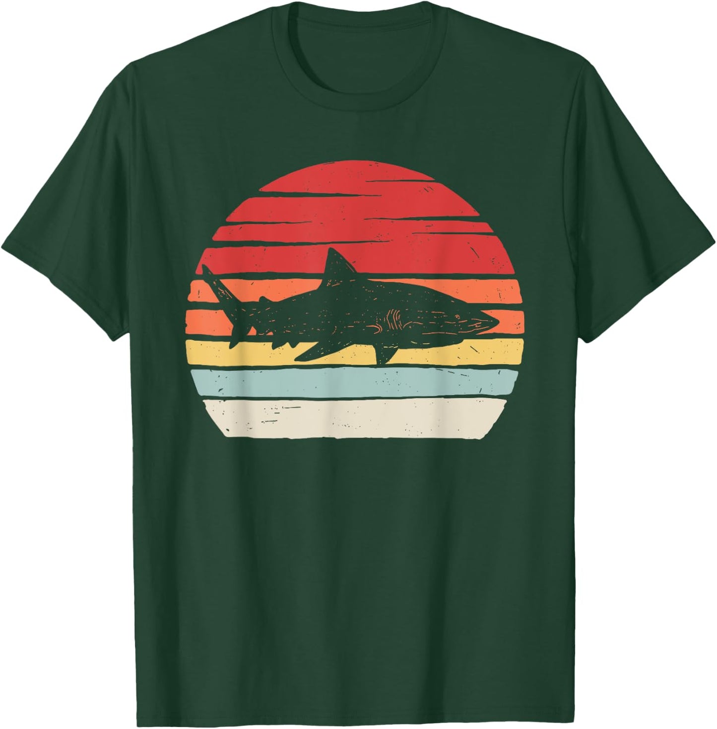 Vintage Retro Bull Shark T-Shirt - T-Shirt | Forest
