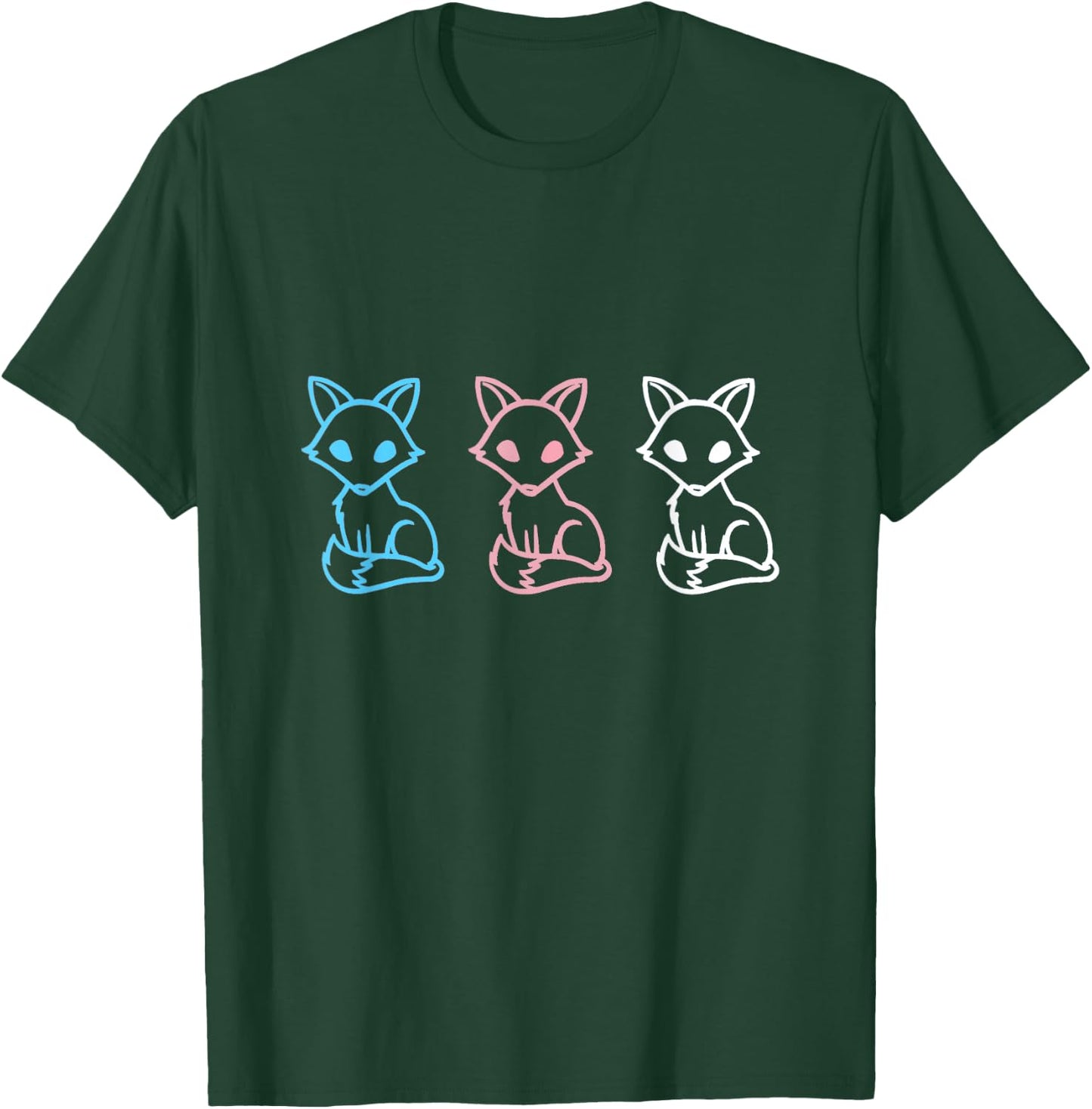 Transgender Pride Fox T-Shirt - T-Shirt | Forest
