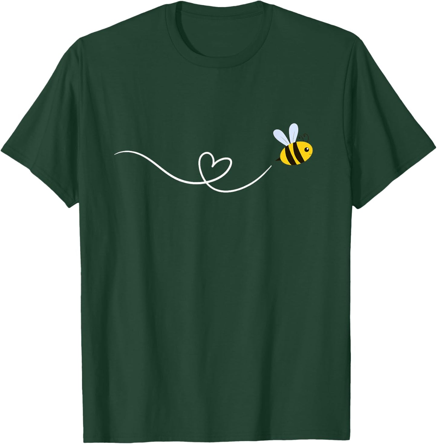 Bee Minimalist Art Line T-Shirt - T-Shirt | Forest