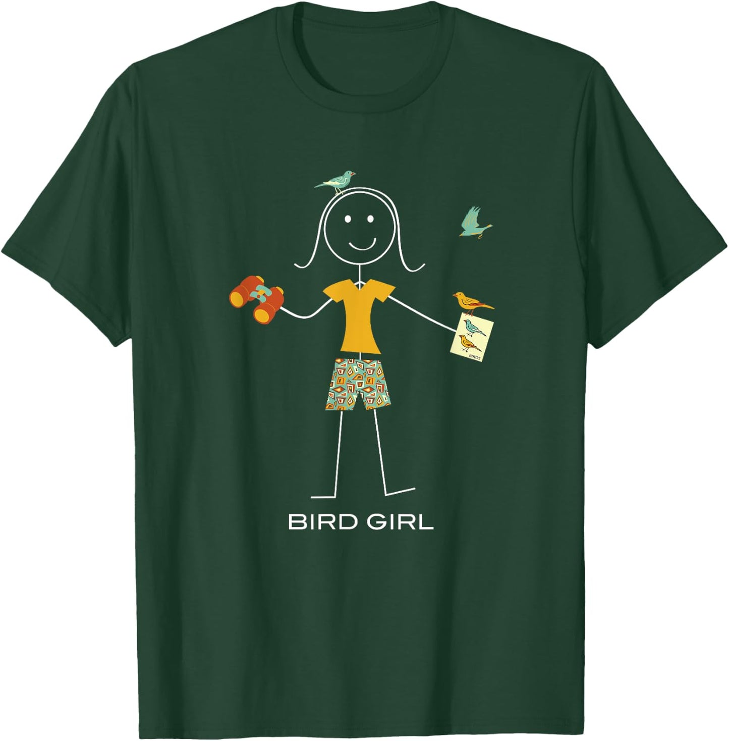 Funny Birding, Girls Birdwatching T-Shirt - T-Shirt | Forest