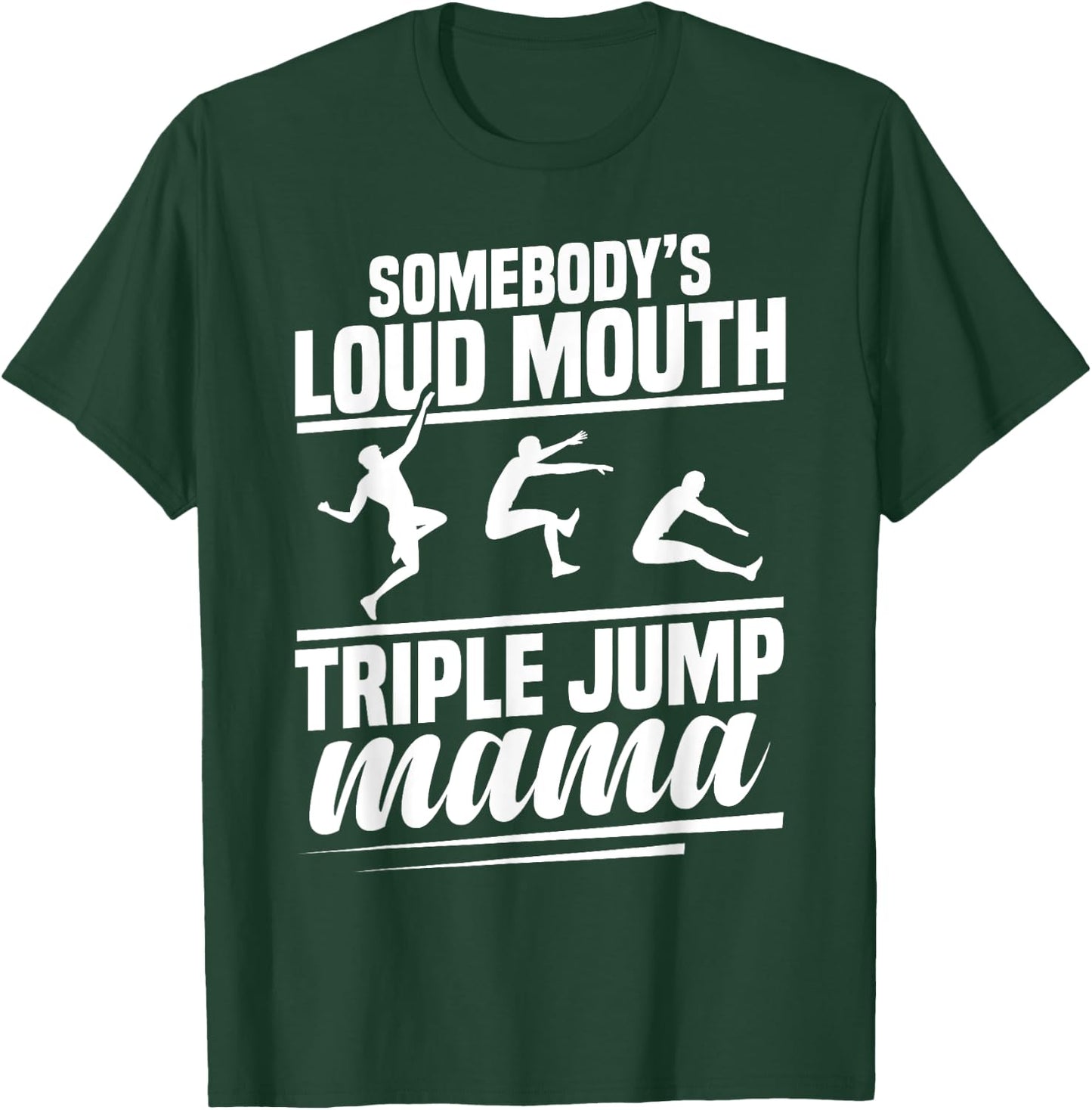 Triple Jump Spikes Track & Field Spikes Triple Jump Athlete T-Shirt - T-Shirt | Forest